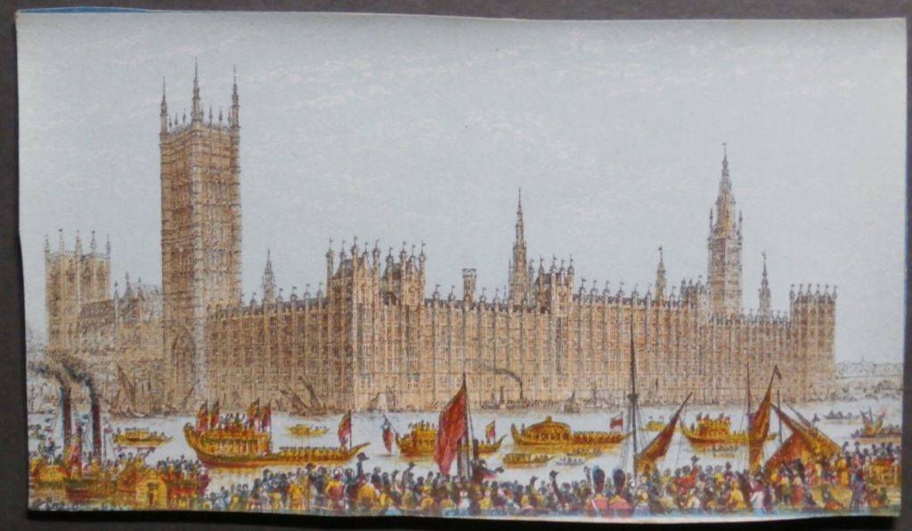 A LeBlond print showing the Houses of Parliament